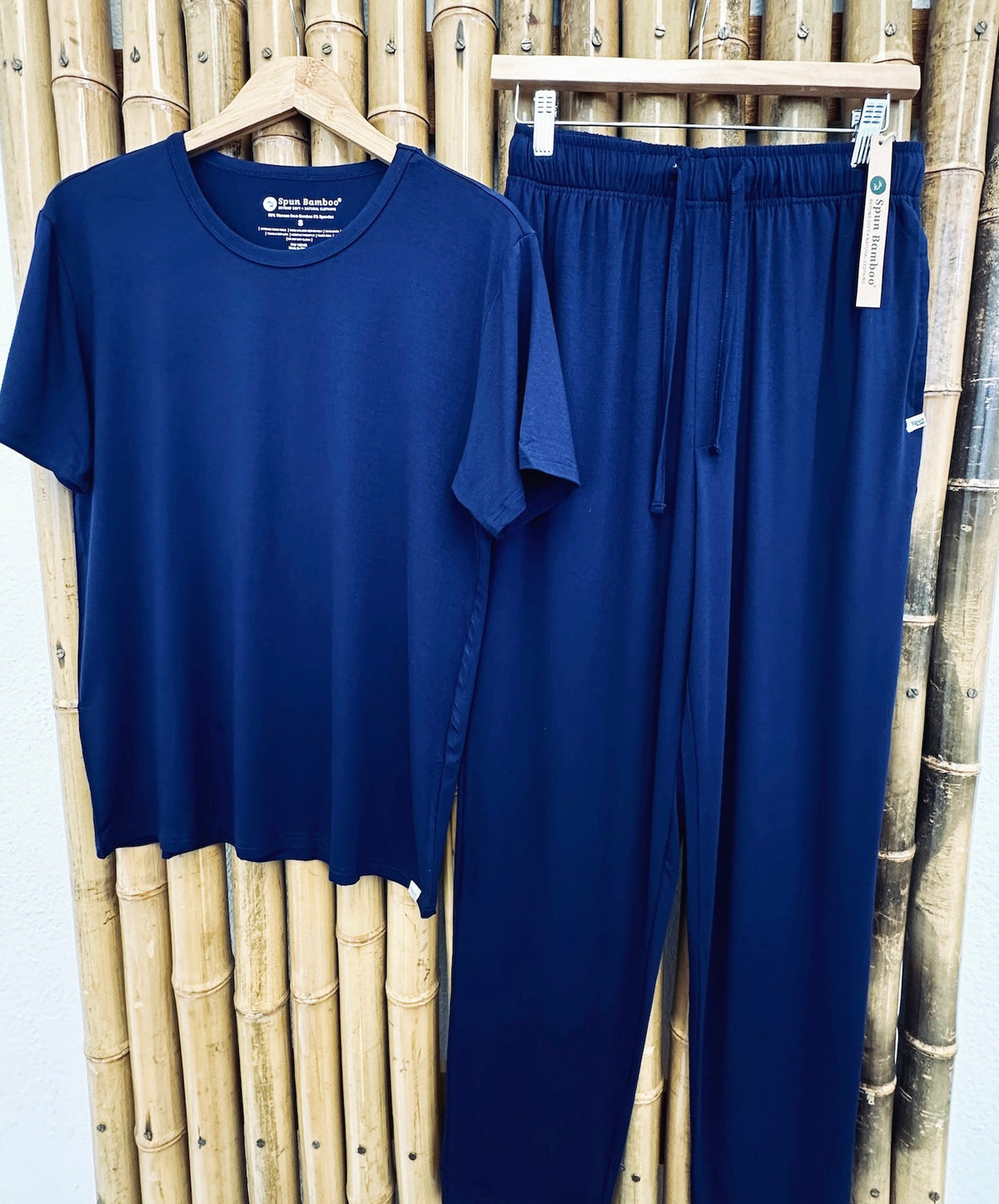Men's bamboo lounge pajama set, view 12