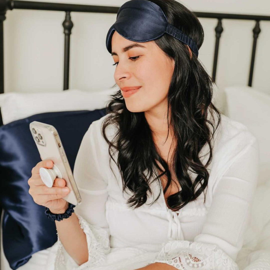 Mulberry silk sleep mask, alternate view
