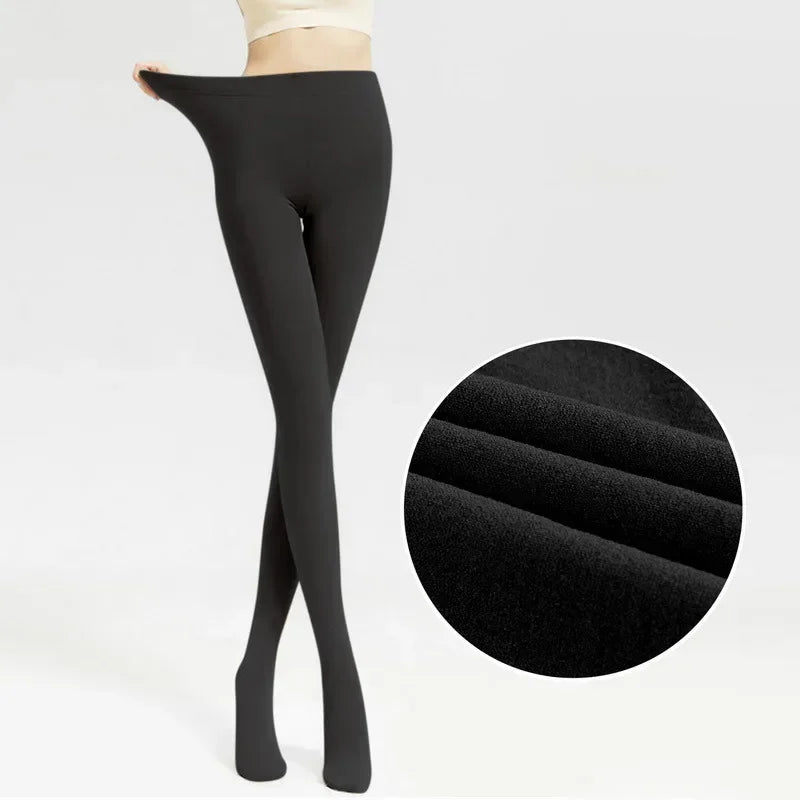 Women’s Fleece Lined Tights – Thermal Winter Pantyhose