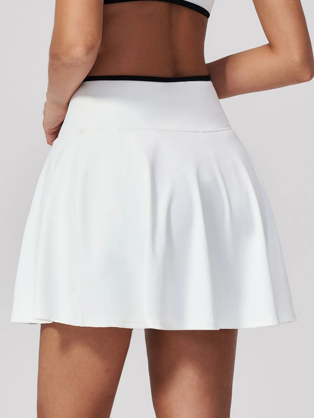 Women's Pleated Tennis Skort – High Waist with Pocket Shorts