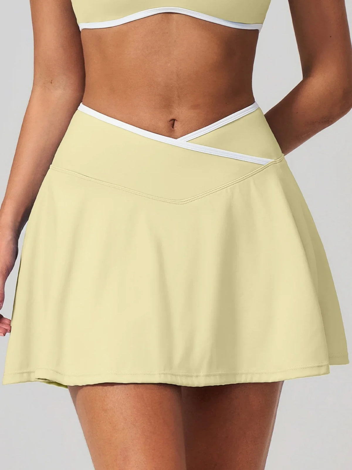 Women's Pleated Tennis Skort – High Waist with Pocket Shorts