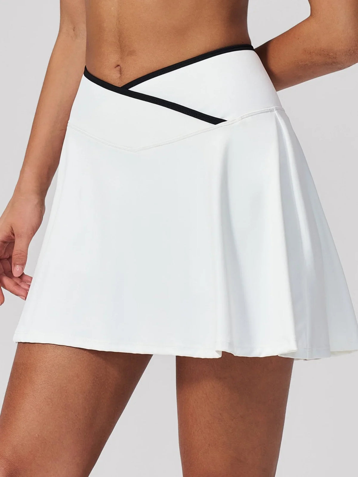 Women's Pleated Tennis Skort – High Waist with Pocket Shorts