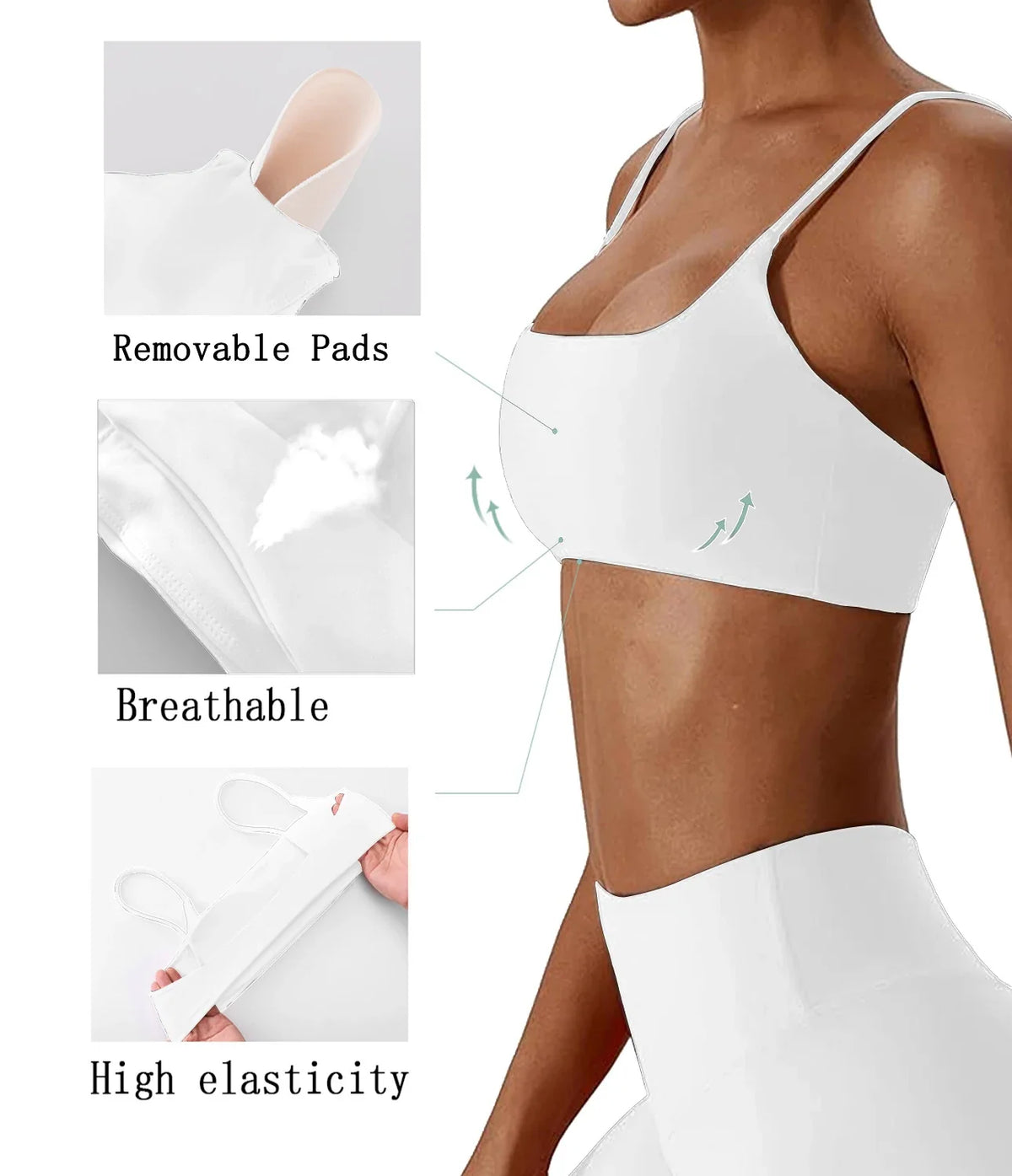 Back-cross sports bra, view 2
