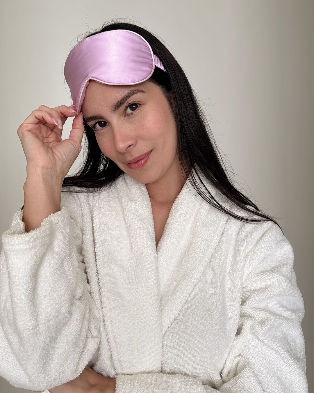 Navy mulberry silk sleep mask, view 14