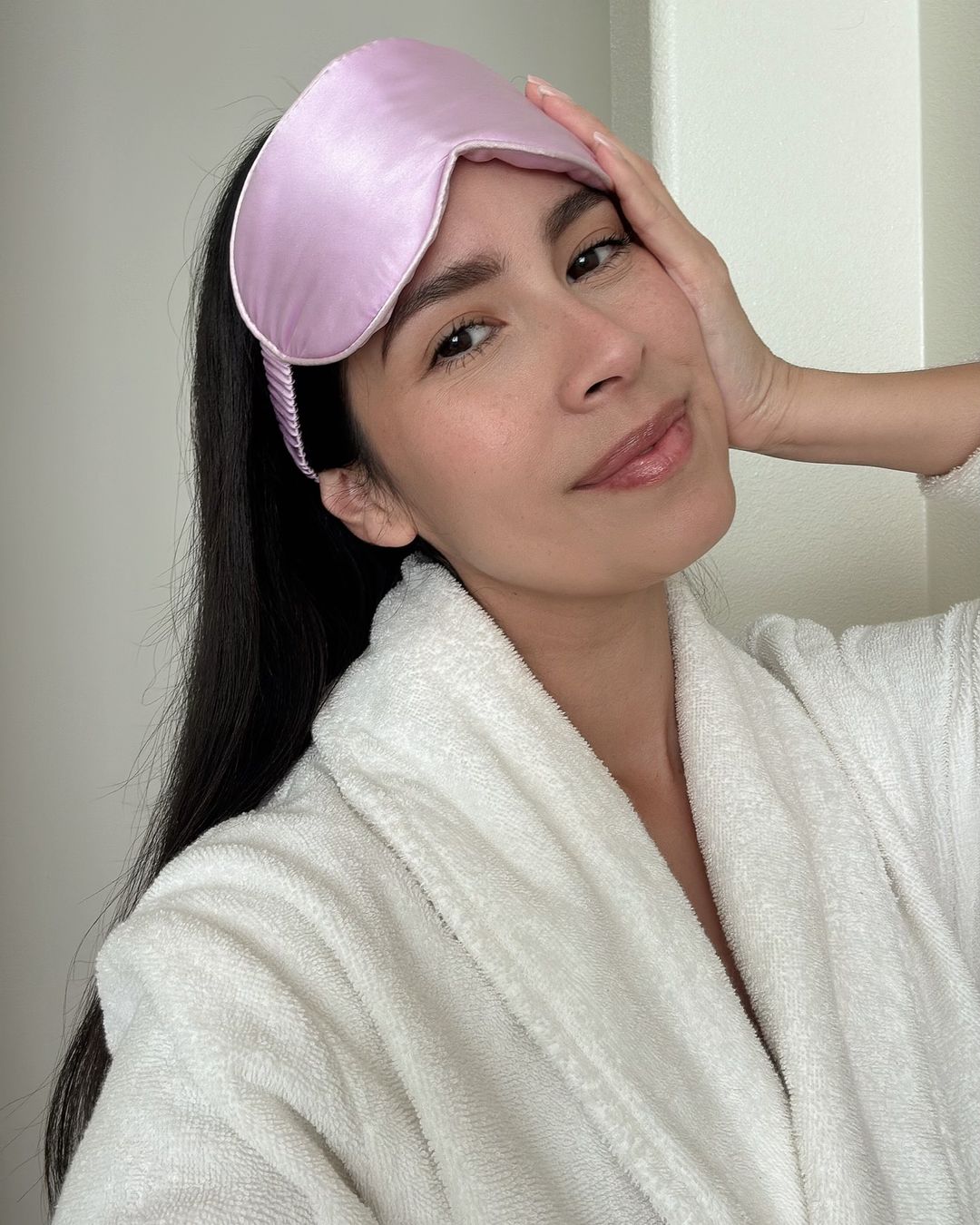 Navy mulberry silk sleep mask, view 15