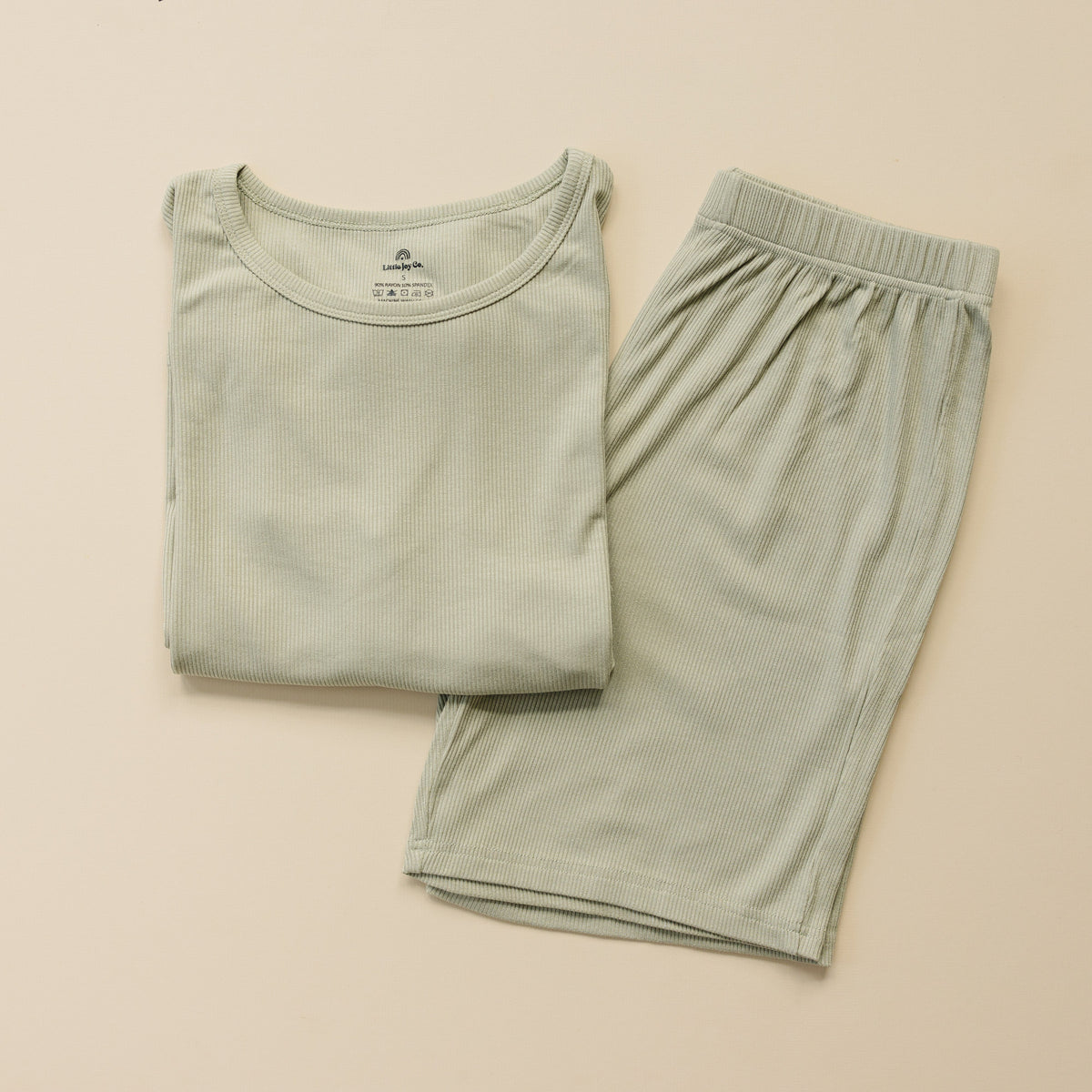 Women's ribbed bamboo pajama separates, view 14