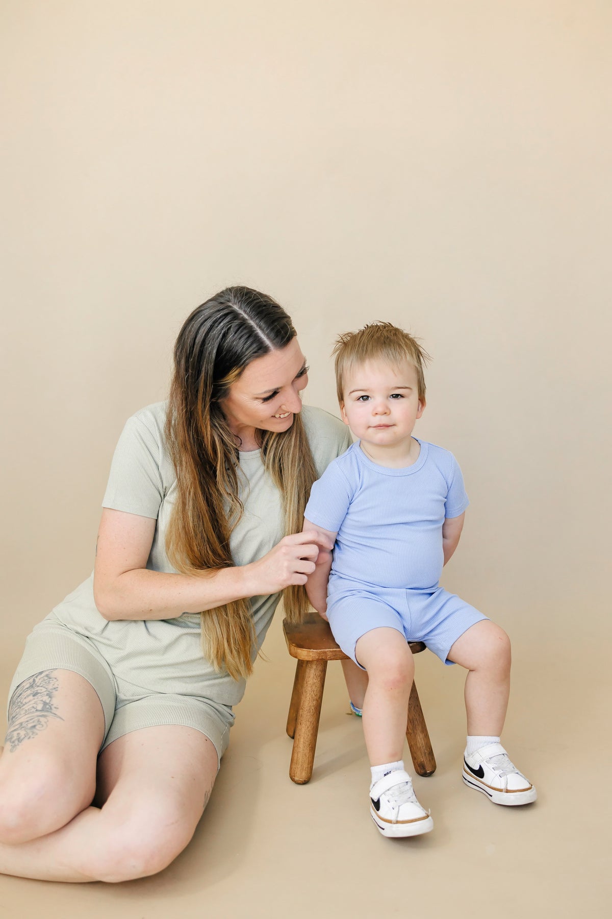 Ribbed bamboo pajamas, huckleberry