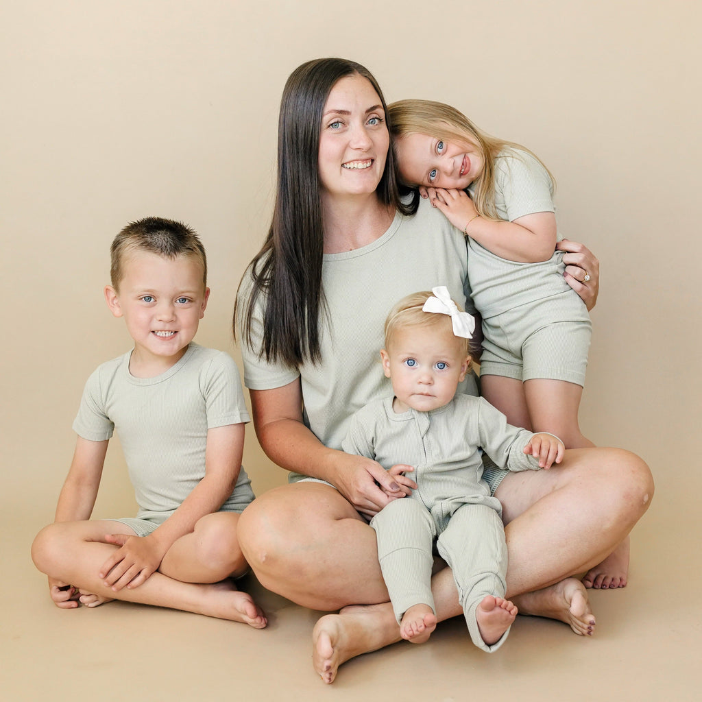Women's ribbed bamboo pajama separates