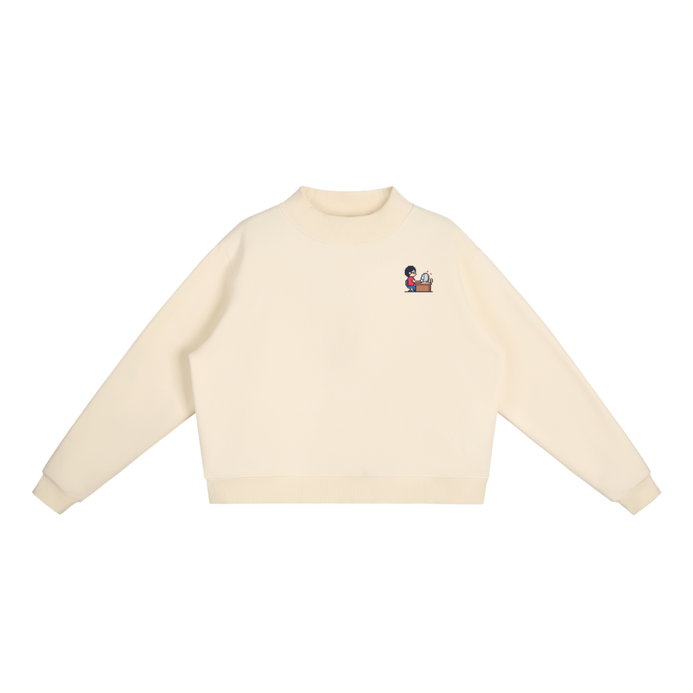 INSUARIA — Women’s Fleece Mock-Neck Sweatshirt