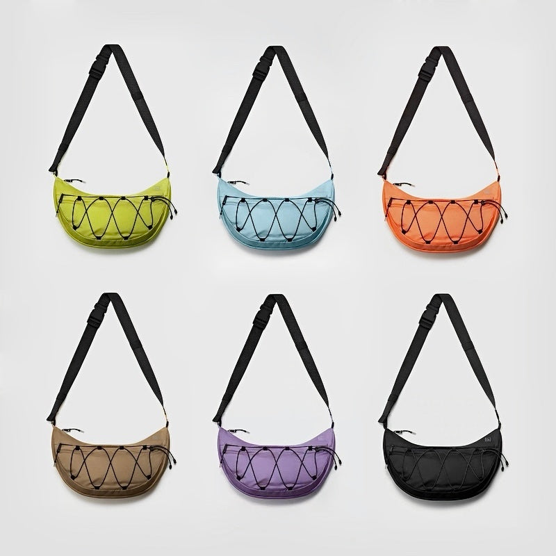 Nylon crescent sling bag, view 2