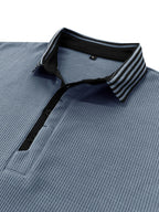 Men's Classic Textured Golf Polo Shirt | Short Sleeve