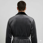 Men's plush shawl-collar robe, view 17