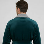 Men's plush shawl-collar robe, view 19