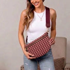 Layla woven check crossbody sling bag, view 28