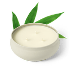 Bamboo scented 3-wick candle in tin
