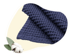 Waffle weave throw in ivory