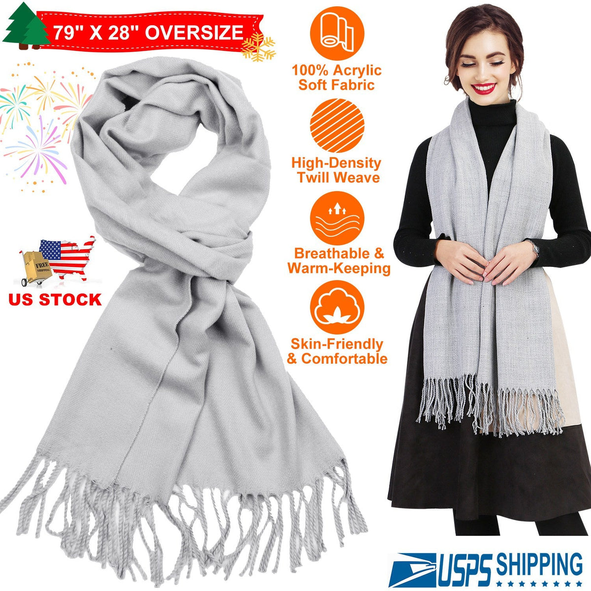 Oversized Tassel Shawl Wrap — view 4