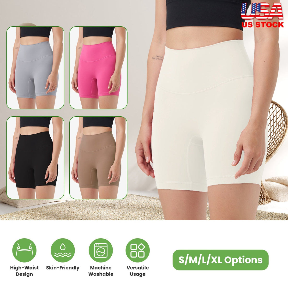 Women's High-Waist Biker Shorts, 6.3-Inch Inseam — view 2