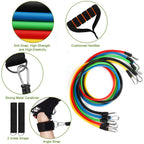 Resistance Bands Set – 11-Piece Tube Bands with Handles and Ankle Straps