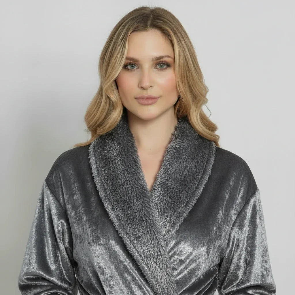 Women's ultra-soft plush robe, view 20