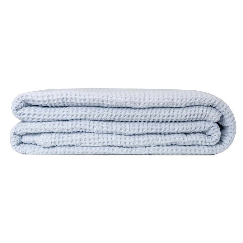 Waffle weave cotton throw