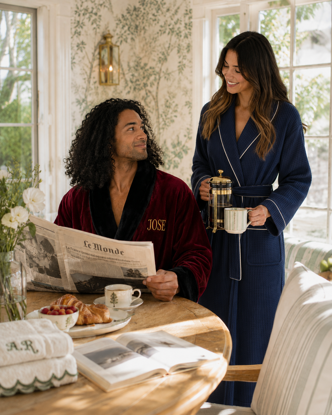 Men's Plush Shawl-Collar Robe — view 8