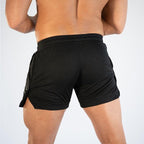 Men's gym training shorts with pockets, view 2