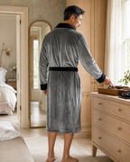 Men's Plush Shawl-Collar Robe — view 31