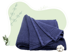 Waffle weave throw in white