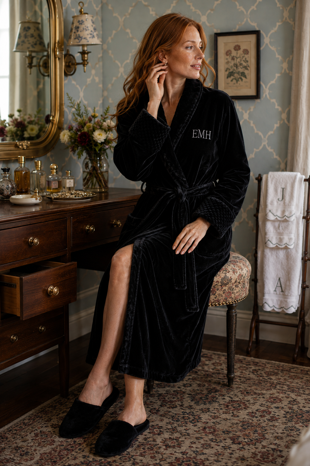 Women's ultra-soft plush robe, view 11