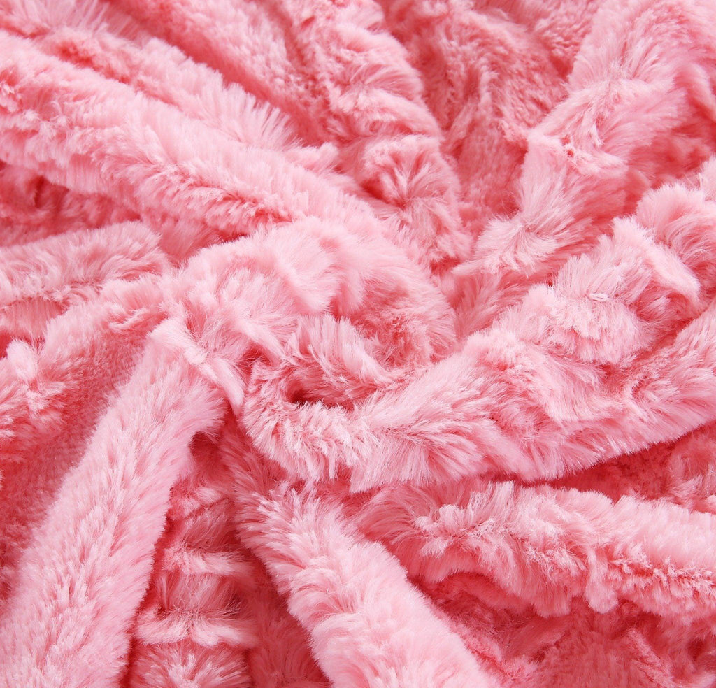 Rose Buds Sherpa Throw Blanket – Pink Floral, Reversible