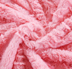 Rose Buds Sherpa Throw Blanket – Pink Floral, Reversible