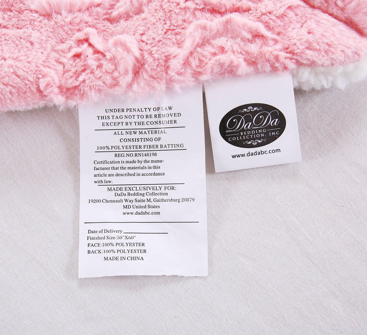 Rose Buds Sherpa Throw Blanket – Pink Floral, Reversible