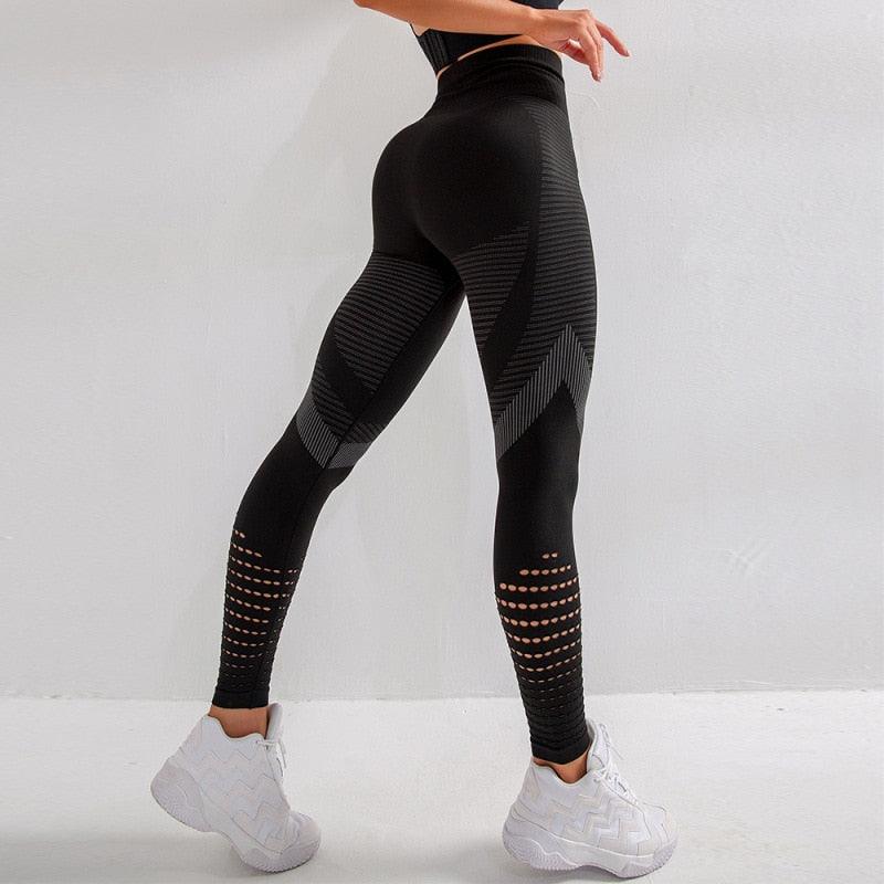 Two-tone mesh leggings, view 4