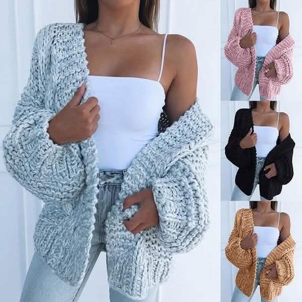 Women's Cable Knit Cardigan — main view