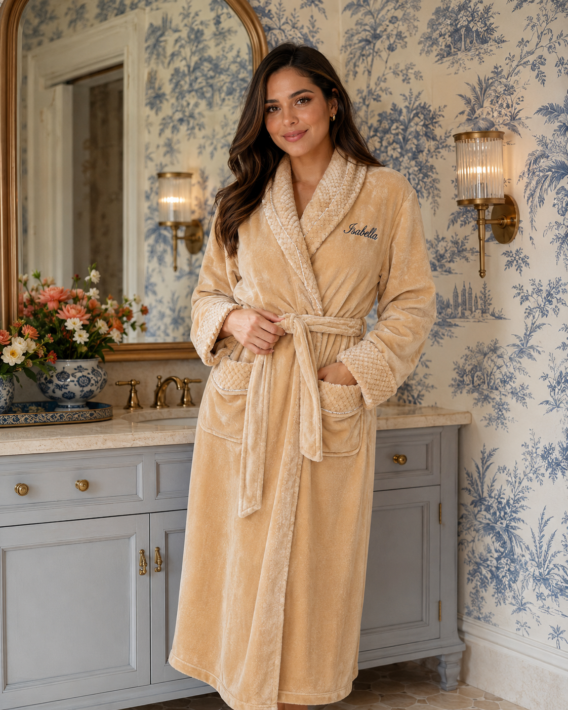 Women's plush robe, color option